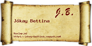 Jókay Bettina névjegykártya